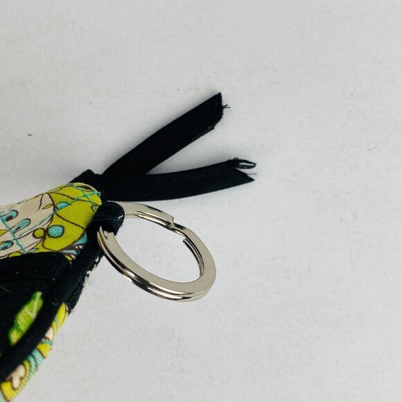 Vera Bradley Spectator Collection Patchwork Floral Logo Keychain Coin Case - Picture 4 of 5